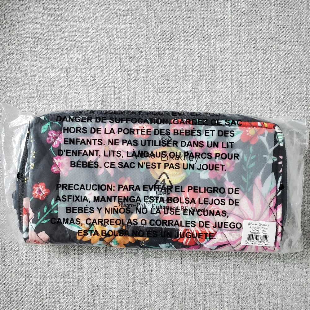 Vera Bradley Tangerine Twist Accordion Wallet - Picture 2 of 4